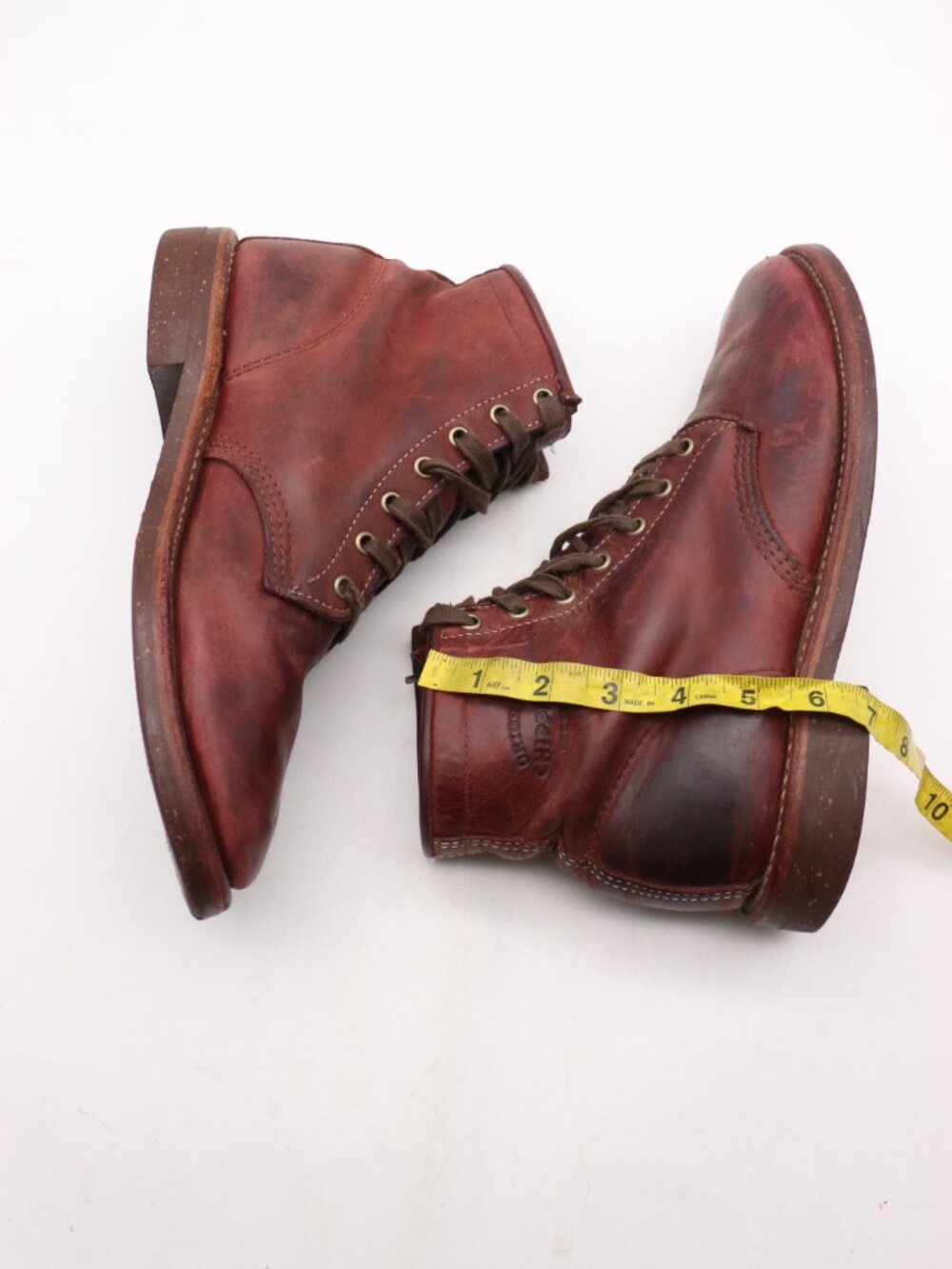 Chippewa 1901 Ankle Boots Men's Size 10.5 Burgundy Leather Lace Up USA - Picture 6 of 15